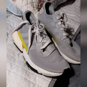 Adidas Gray and Yellow Sneakers